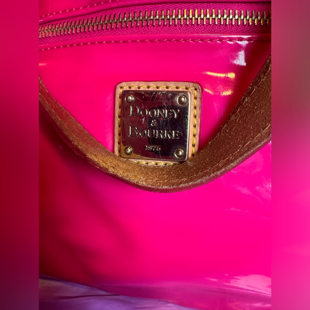 Dooney & Bourke Hot Pink Patent Leather Shopper-DISCONTINUED - Picture 3 of 10